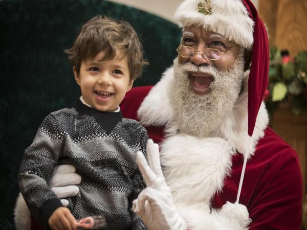 Santa with little boy