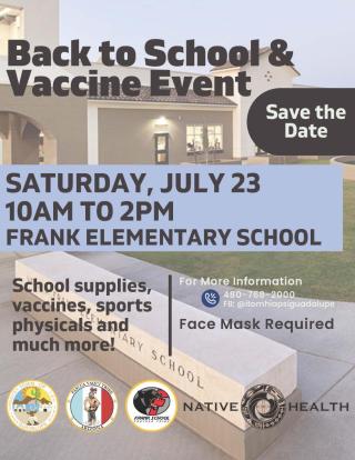 back to school and vaccine event